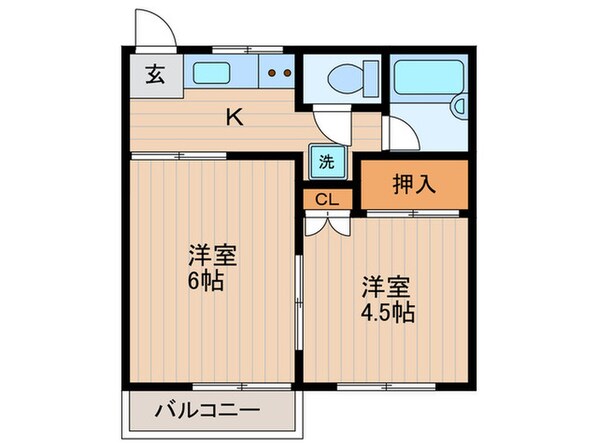 ハイツ大野の物件間取画像